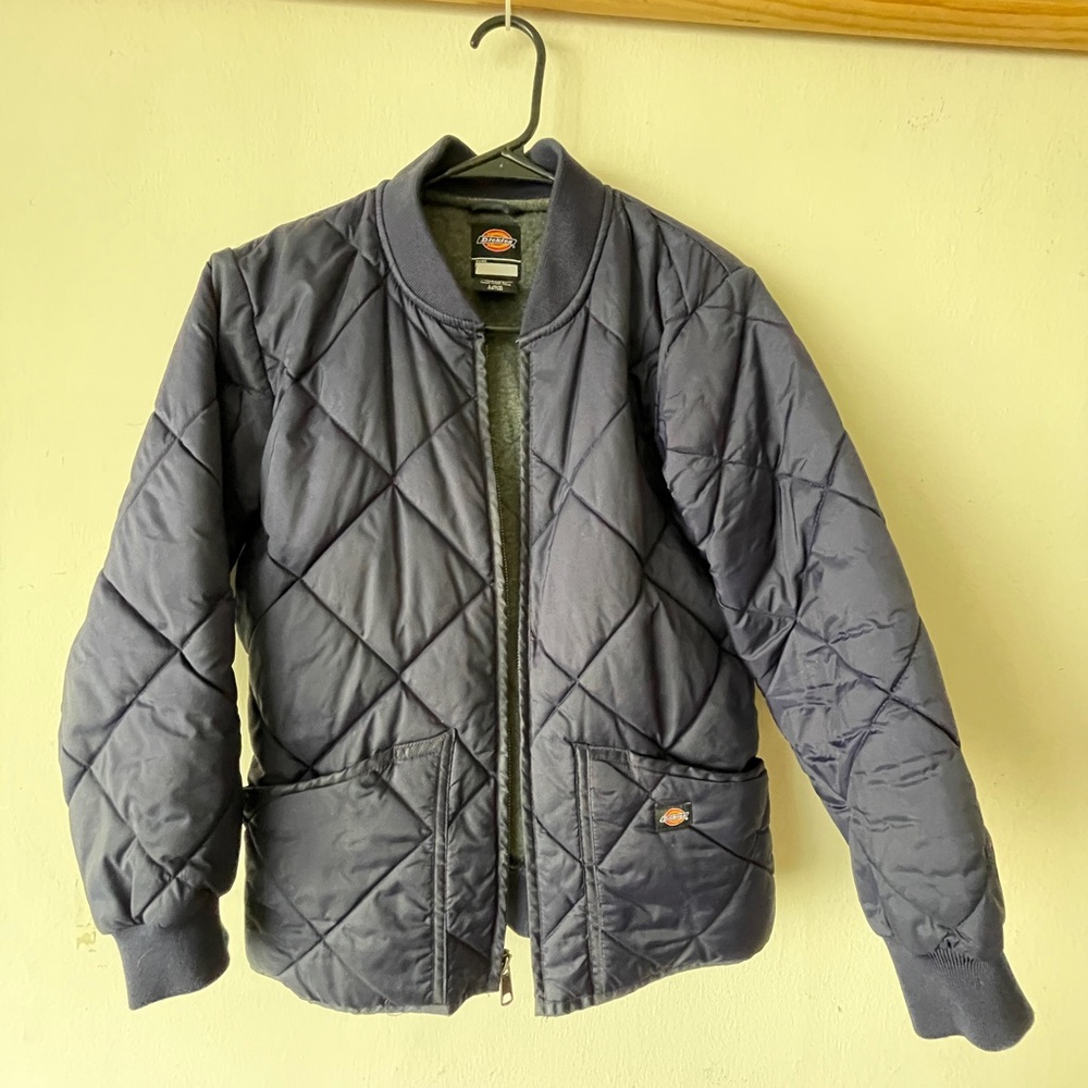 Dark blue quilted jacket